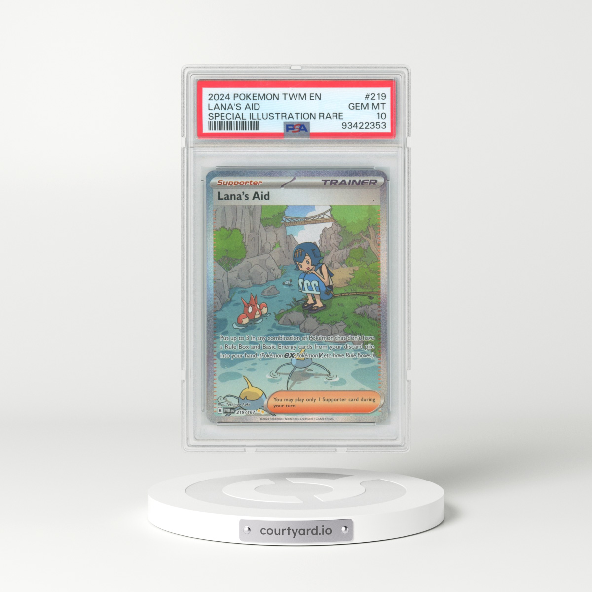2024 Pokémon Twm EN-Twilight Masquerade #219 Lana's Aid - Special Illustration Rare (PSA 10 GEM MINT)