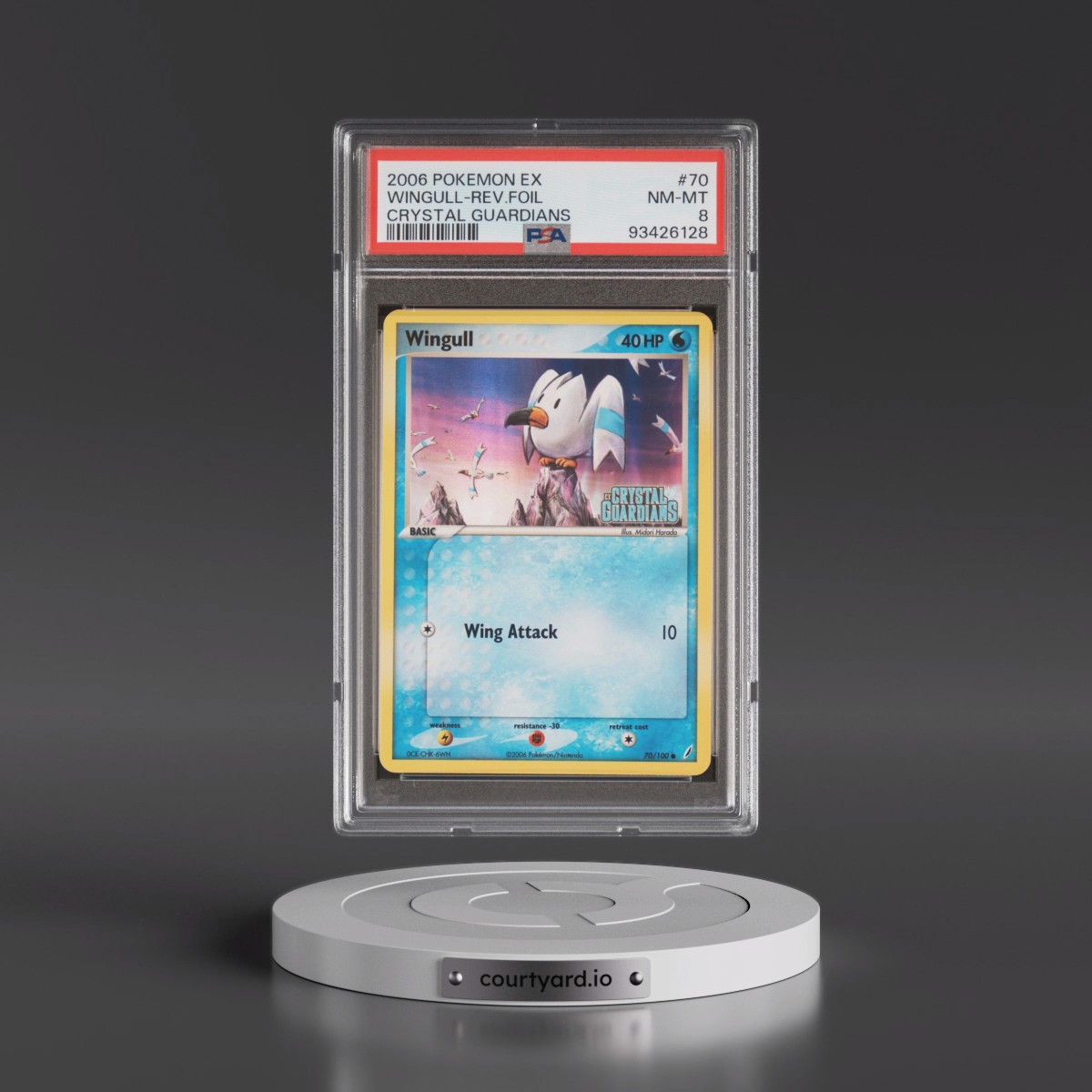 2006 Pokémon EX Crystal Guardians #70 Wingull - Reverse Foil (PSA 8 NM-MT)