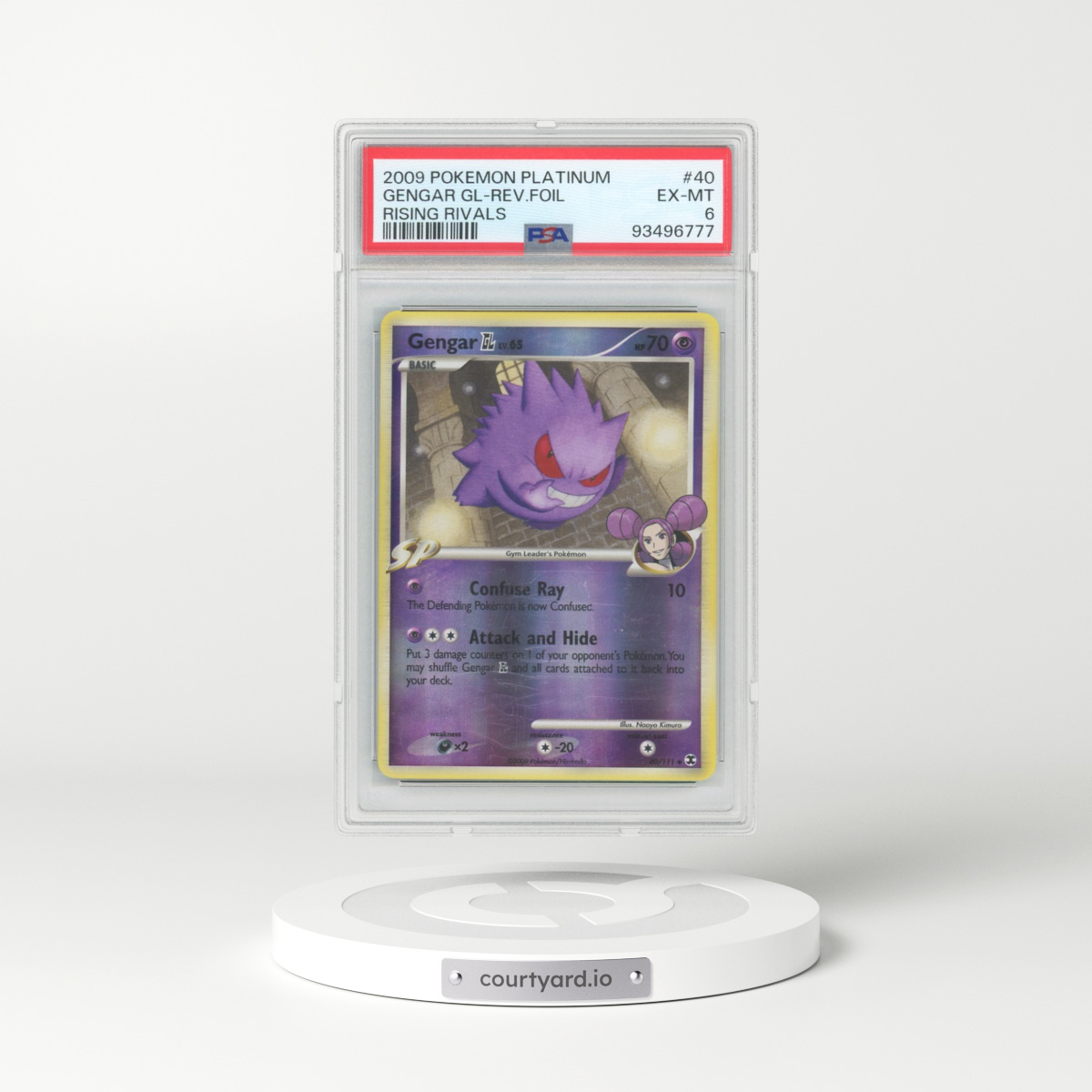 2009 Pokémon Platinum Rising Rivals #40 Gengar GL - Reverse Foil (PSA 6 EX-MT)