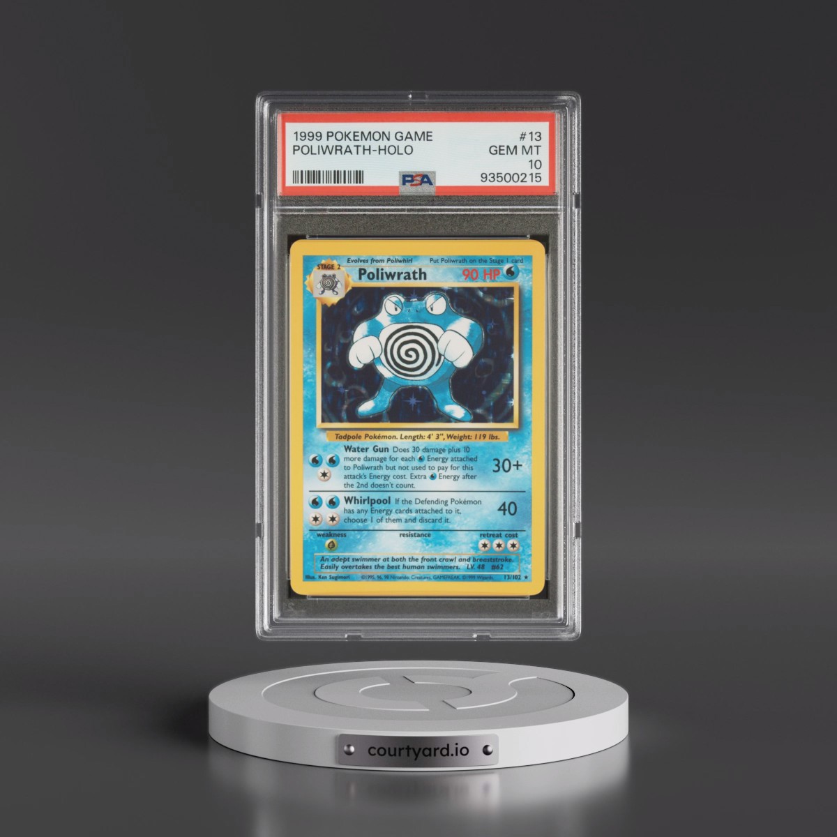 1999 Pokémon Game #13 Poliwrath - Holo (PSA 10 GEM MINT)