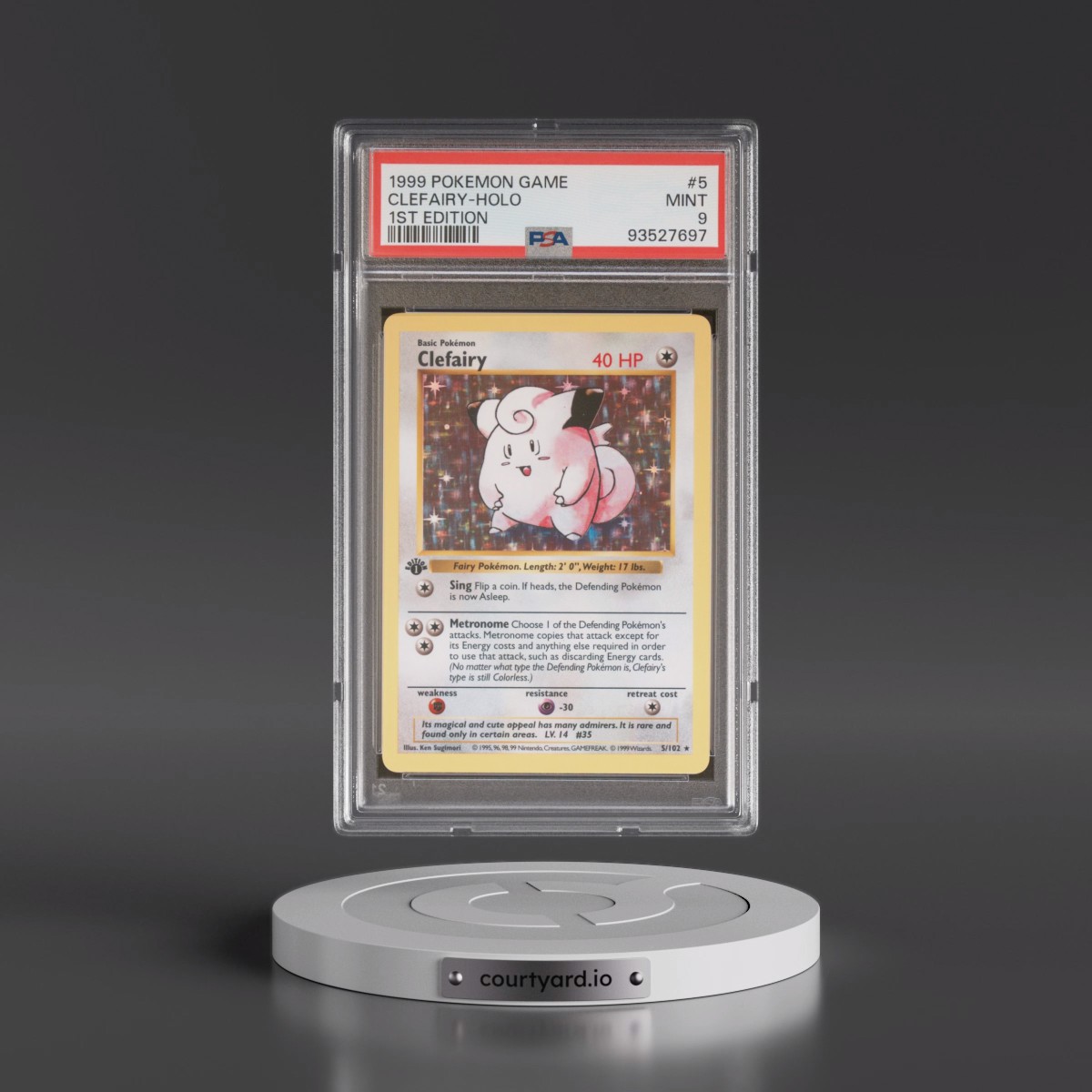1999 Pokémon Game #5 Clefairy - 1st Edition Holo (PSA 9 MINT)