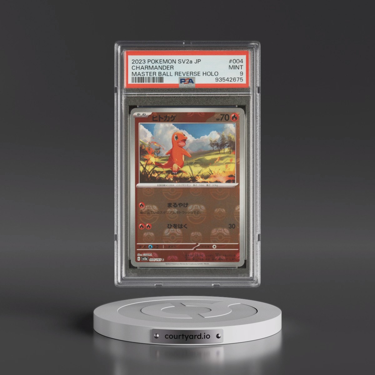 2023 Pokémon Sv2a-Pokémon 151 #004 Charmander - Reverse Holo Master Ball (PSA 9 MINT)