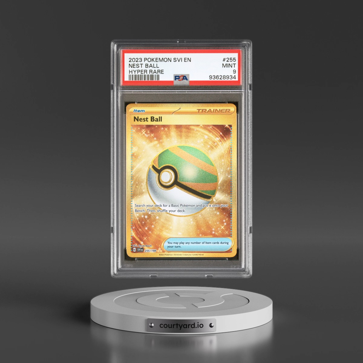 2023 Pokémon Svi EN-Scarlet & Violet #255 Nest Ball - Hyper Rare (PSA 9 MINT)