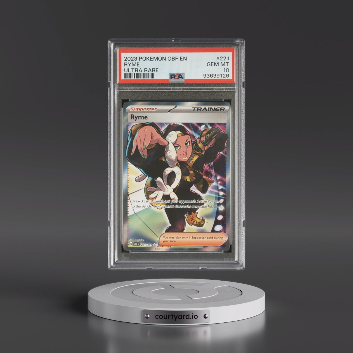2023 Pokémon Obf EN-Obsidian Flames #221 Ryme - Ultra Rare (PSA 10 GEM MINT)