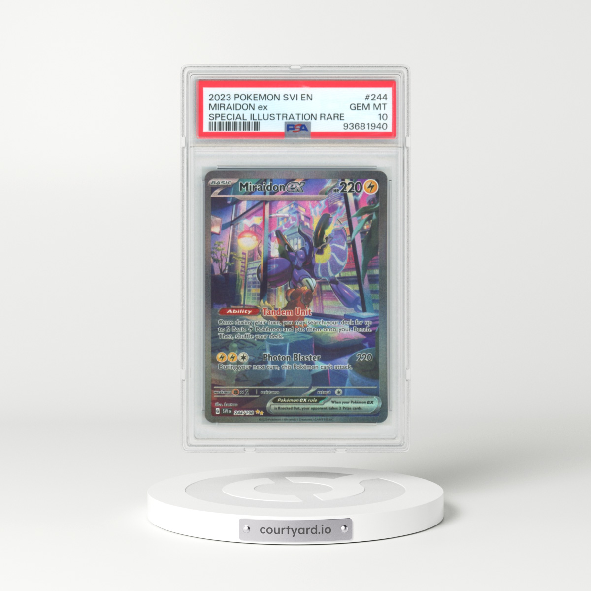 2023 Scarlet & Violet #244 Miraidon ex (PSA 10 GEM MINT)