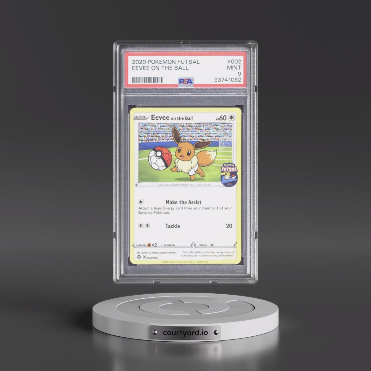2020 Pokémon Futsal #002 Eevee on the Ball (PSA 9 MINT)