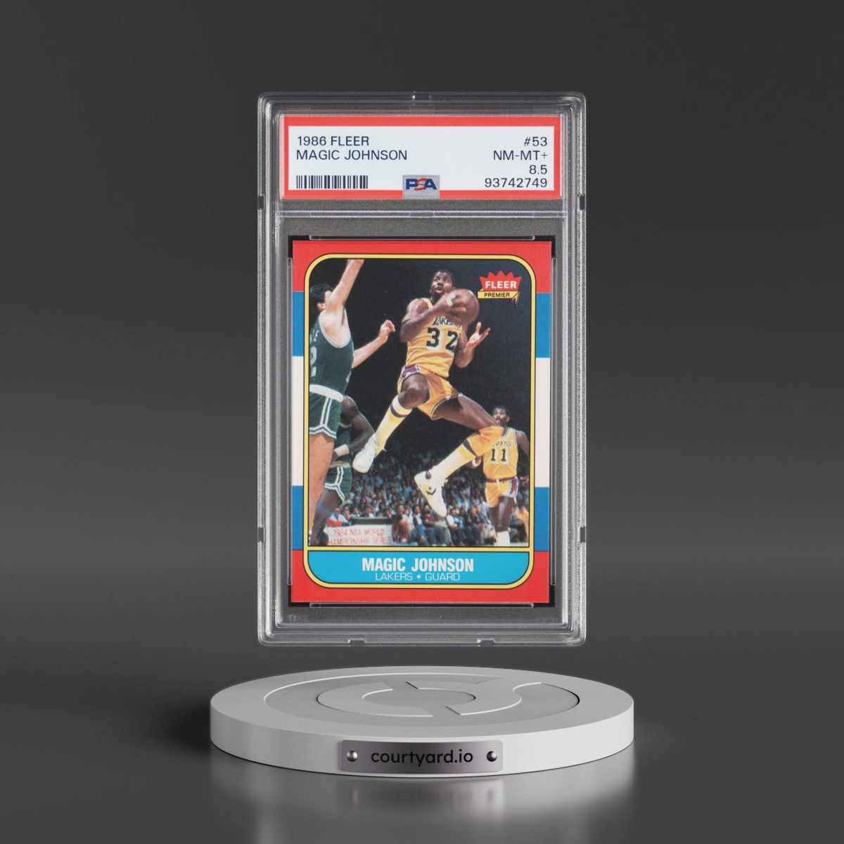1986 Fleer #53 Magic Johnson (PSA 8.5 NM-MT+)