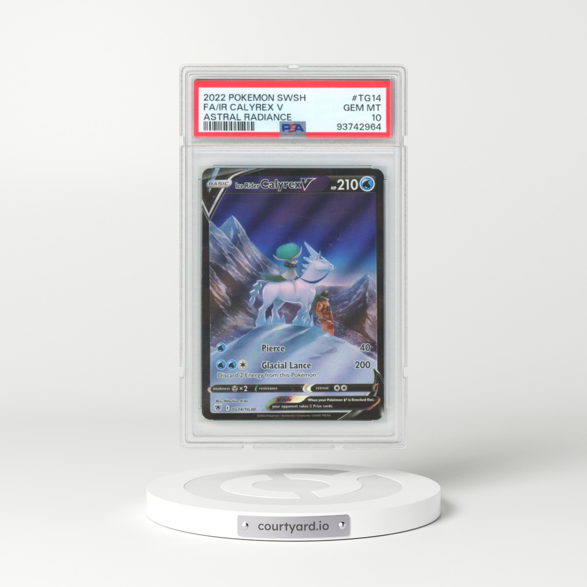 2022 Astral Radiance #TG14 Ice Rider Calyrex V - Holo Character Rare (PSA 10 GEM MINT)