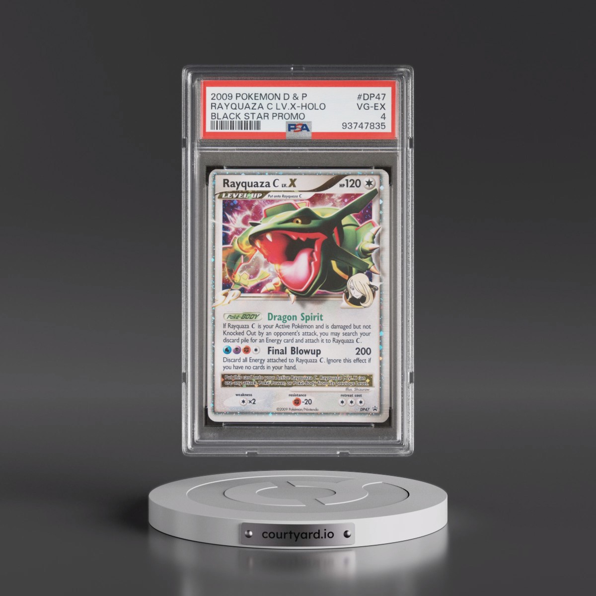 2009 Pokémon Diamond & Pearl Black Star Promo #DP47 Rayquaza C LV.X - Holo (PSA 4 VG-EX)