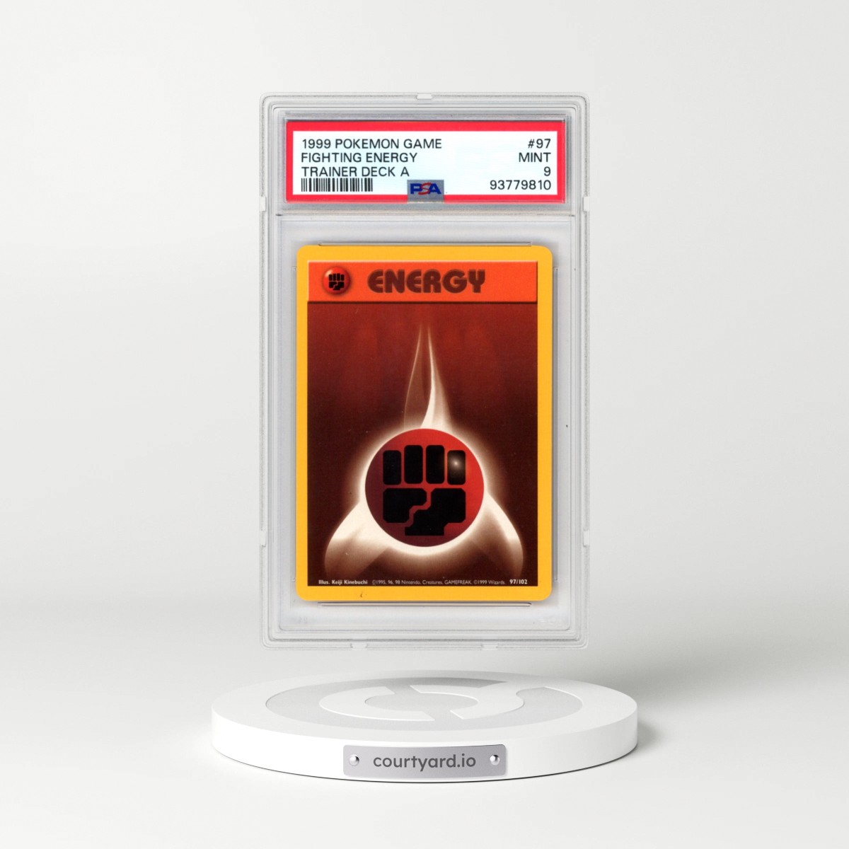 1999 Pokémon Game #97 Fighting Energy - Trainer Deck A (PSA 9 MINT)