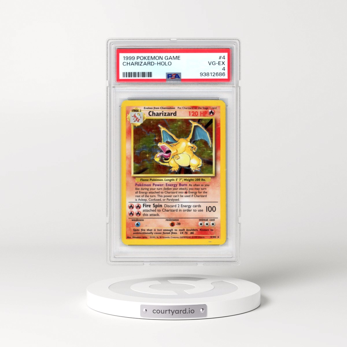 1999 Pokémon Game #4 Charizard - Holo (PSA 4 VG-EX)