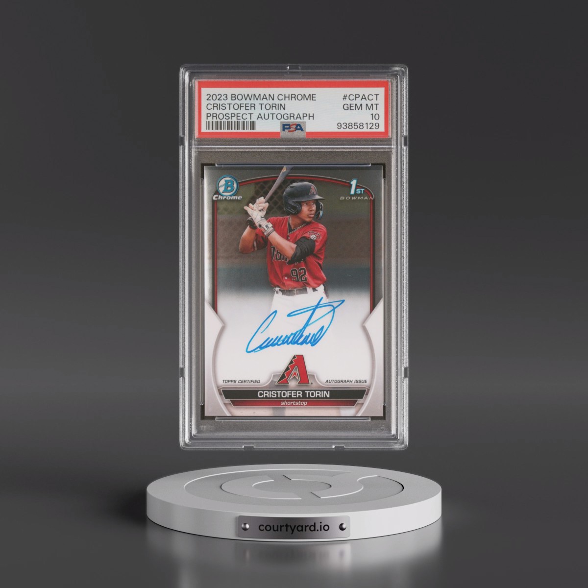 2023 Bowman Chrome Prospect Autographs Cristofer Torin #CPACT PSA 10