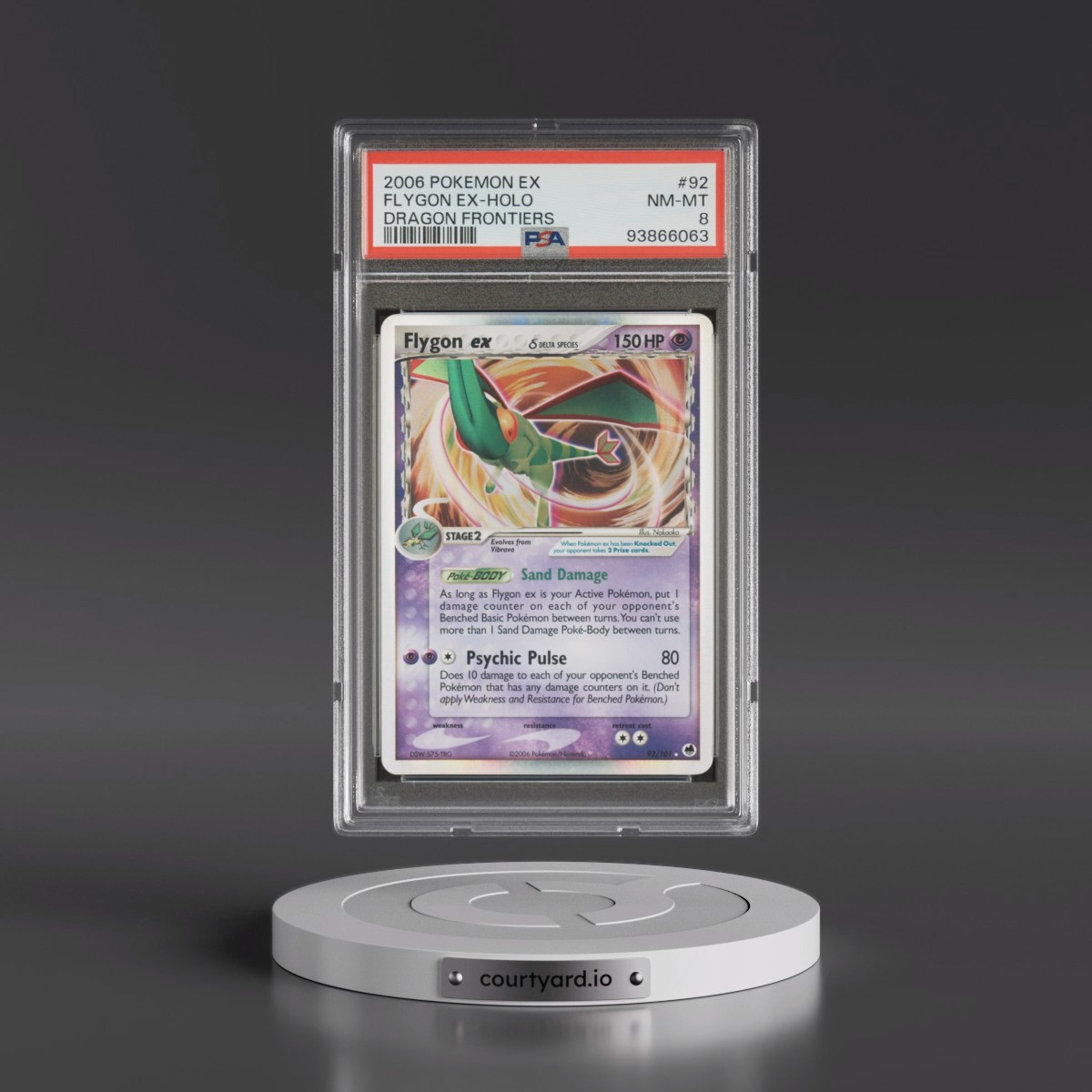2006 Pokémon EX Dragon Frontiers #92 Flygon EX - Holo Holo (PSA 8 NM-MT)