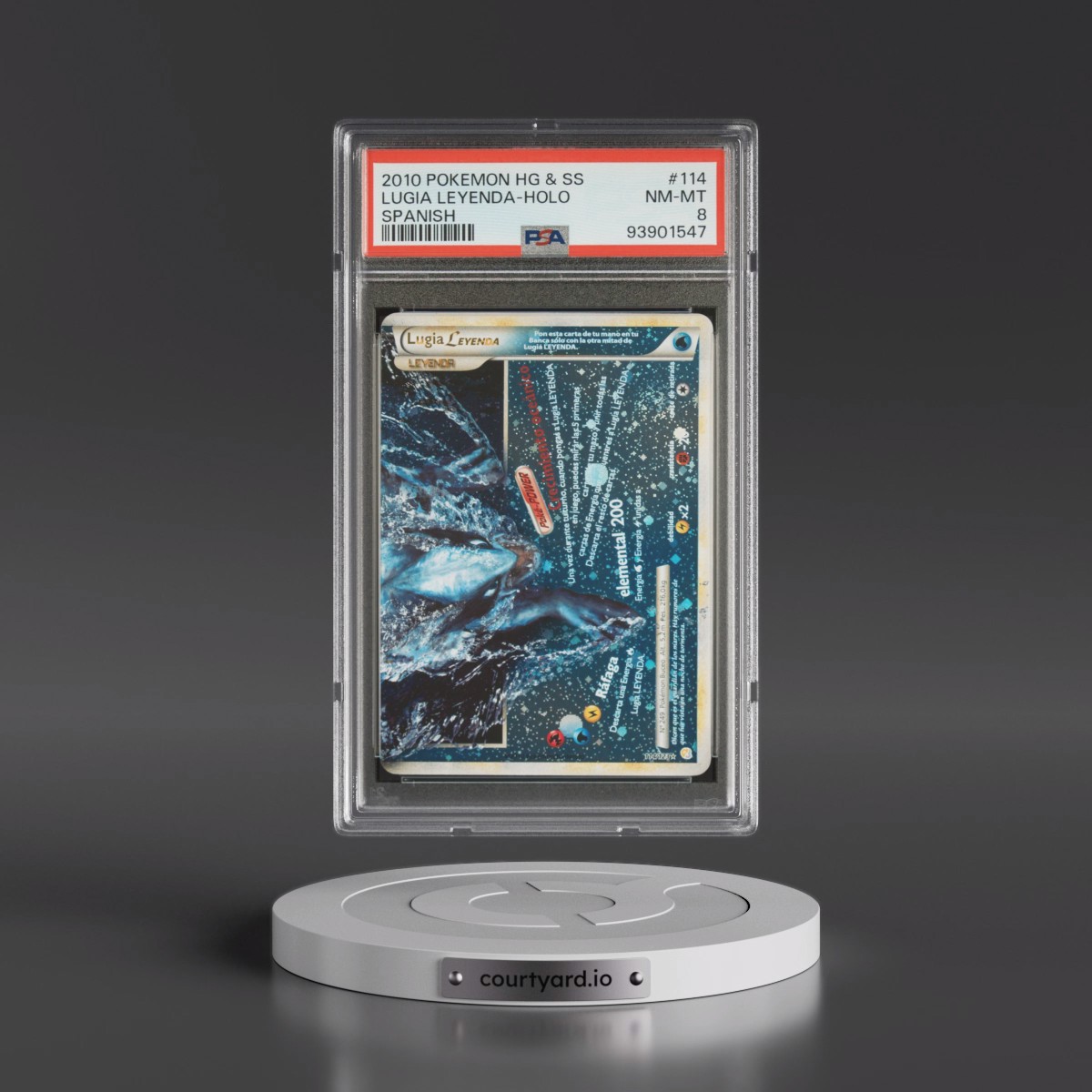 2010 Pokémon Heartgold & Soulsilver #114 Lugia Leyenda - Holo (PSA 8 NM-MT)