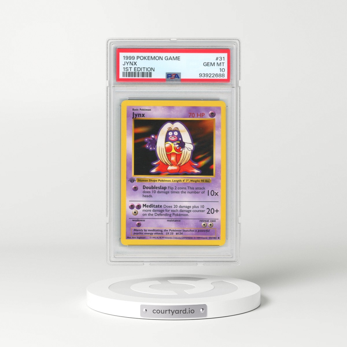 1999 Pokémon Game #31 Jynx - 1st Edition (PSA 10 GEM MINT)