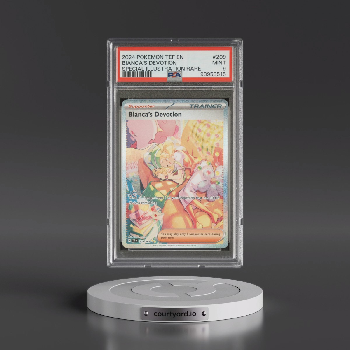 2024 Pokémon Tef EN-Temporal Forces #209 Bianca's Devotion - Special Illustration Rare (PSA 9 MINT)
