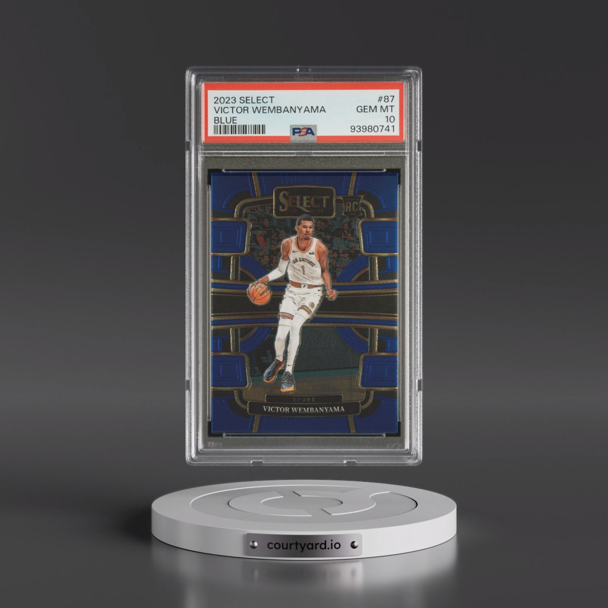 2023 Panini Select #87 Victor Wembanyama - Blue (PSA 10 GEM MINT)
