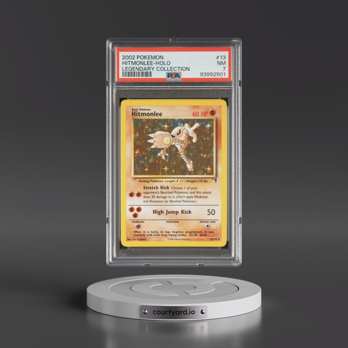 2002 Pokémon Legendary Collection #13 Hitmonlee - Holo (PSA 7 NM)