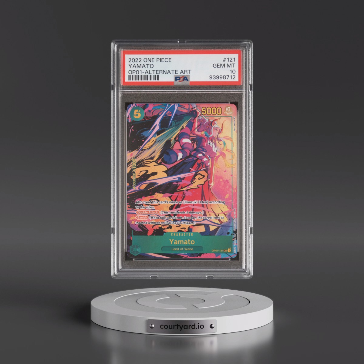 2022 One Piece OP01-Romance Dawn #121 Yamato - Alternate Art (PSA 10 GEM MINT)