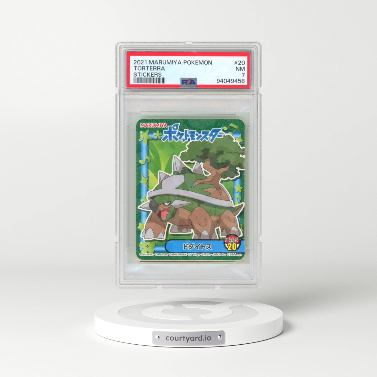 2021 Marumiya Pokémon Stickers #20 Torterra (PSA 7 NM)