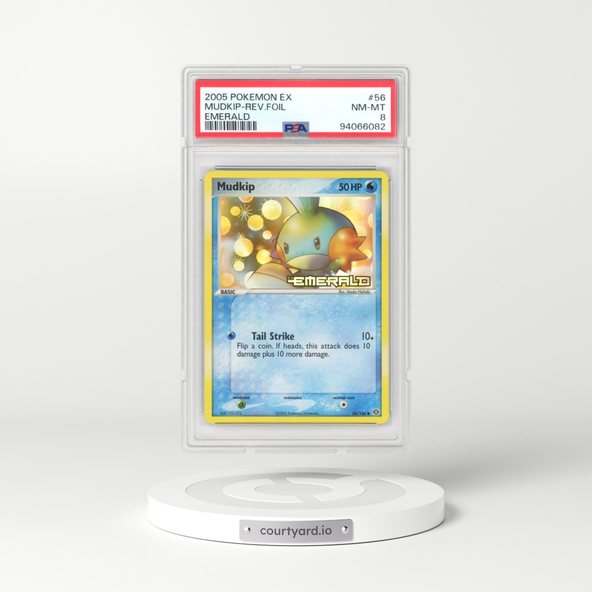 2005 Pokémon EX Emerald #56 Mudkip - Reverse Foil (PSA 8 NM-MT)