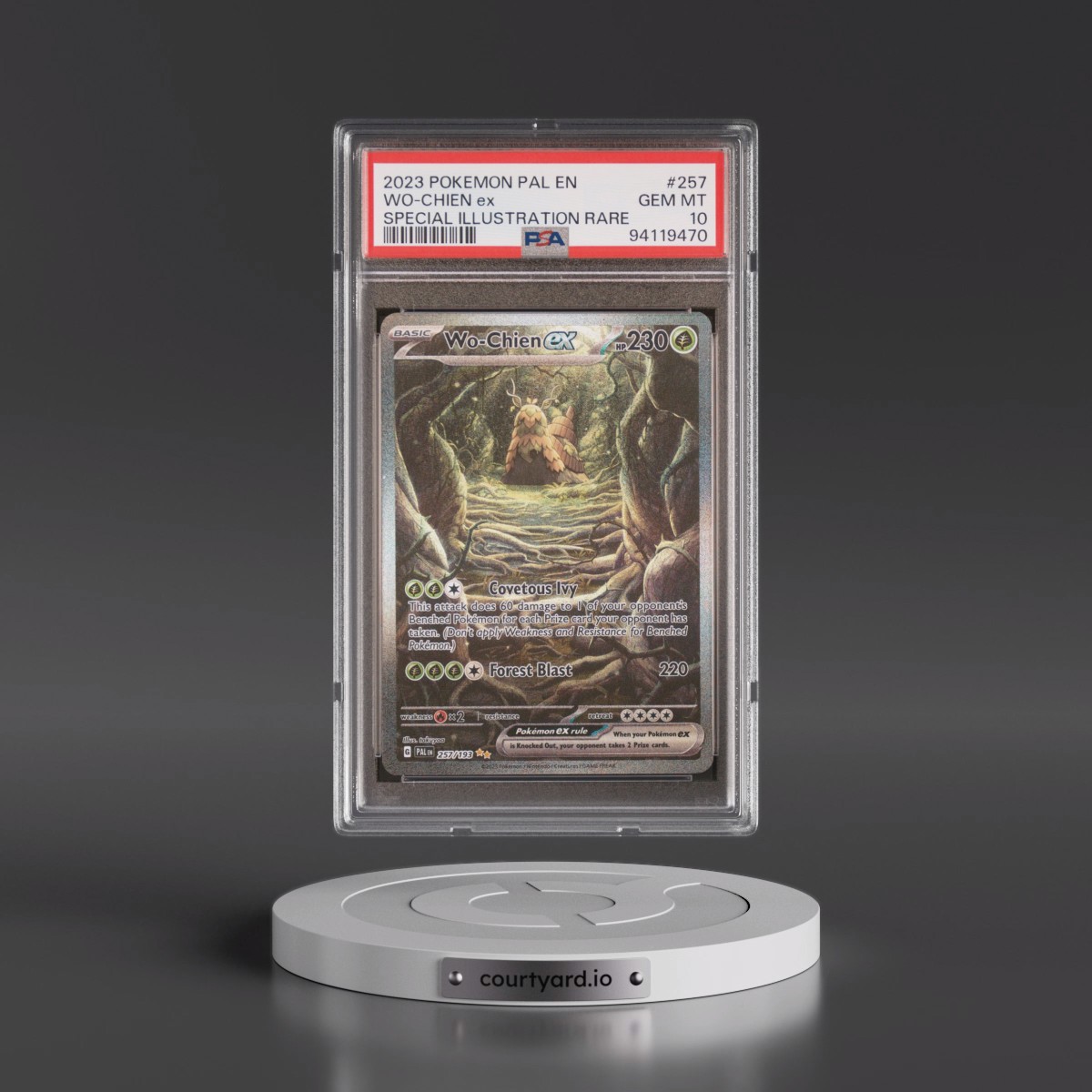 2023 Pokémon Pal EN-Paldea Evolved #257 WO-Chien EX - Holo Special Illustration Rare (PSA 10 GEM MINT)