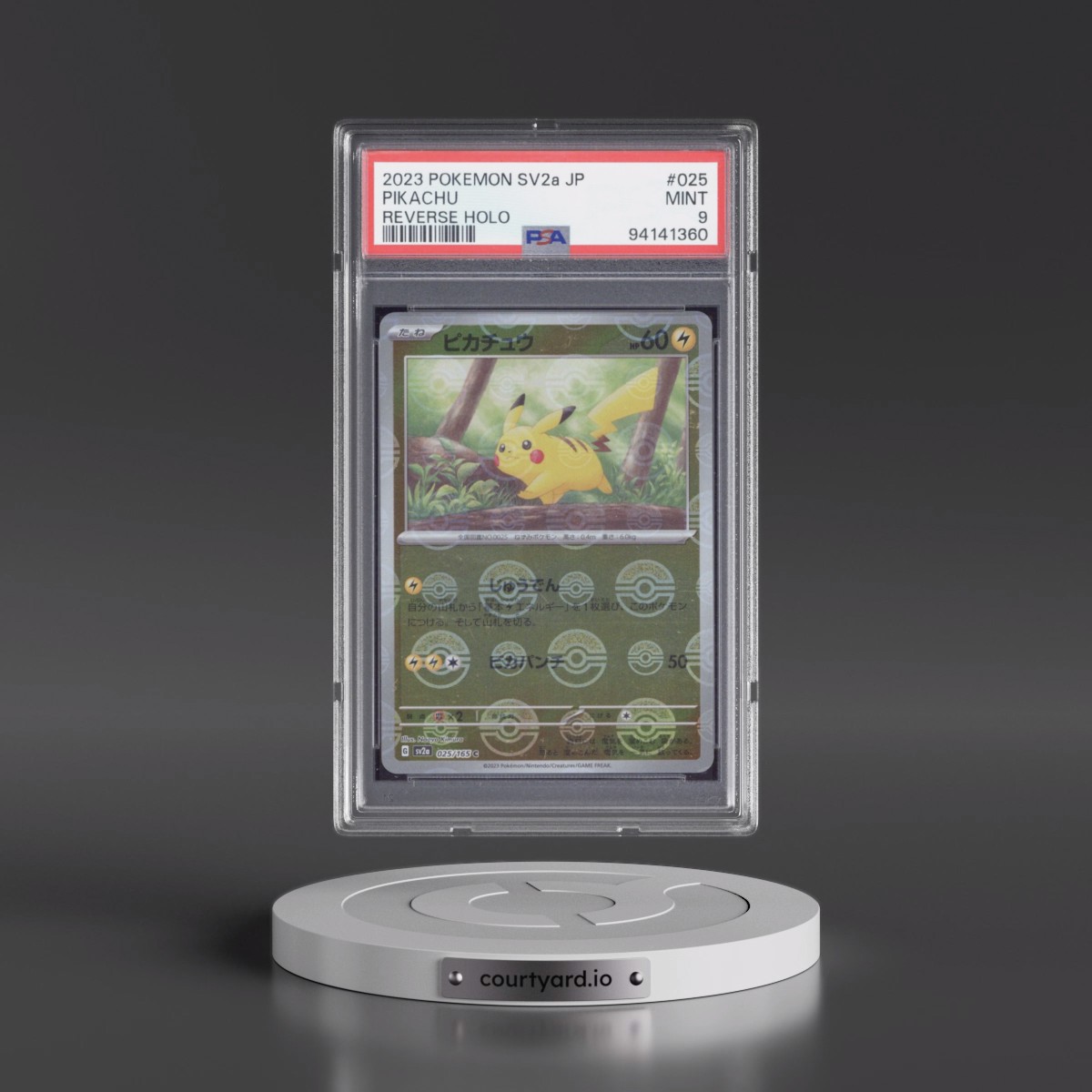 2023 Pokémon Sv2a-Pokémon Card 151 #025 Pikachu - Reverse Holo (PSA 9 MINT)