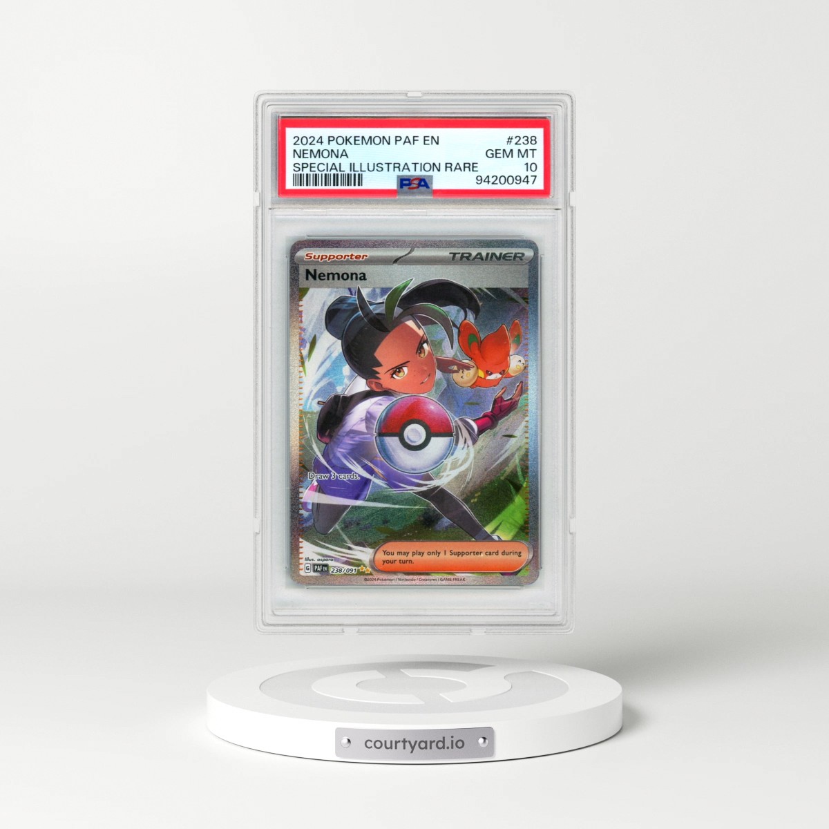 2024 Pokémon Paf EN-Paldean Fates #238 Nemona - Special Illustration Rare (PSA 10 GEM MINT)