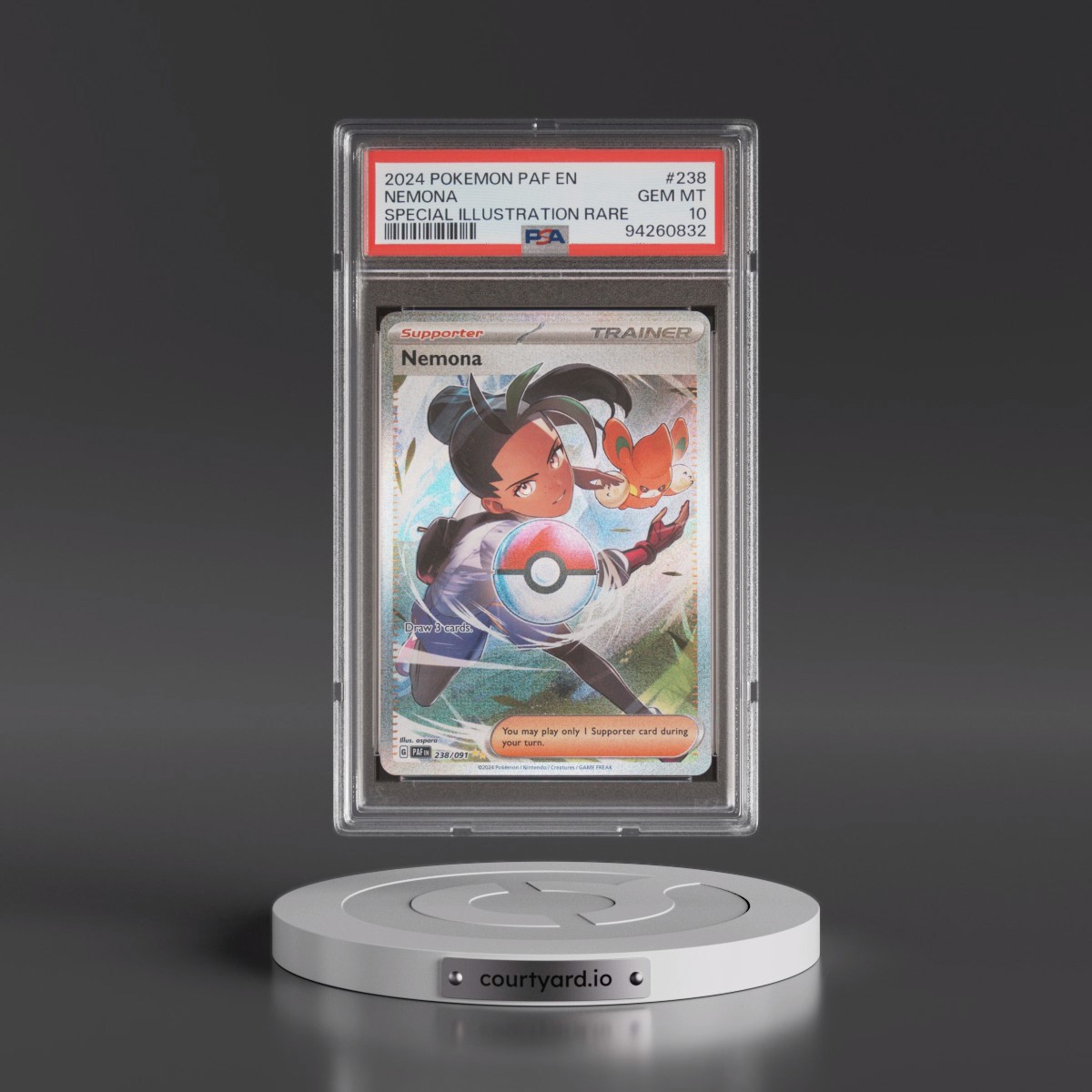 2024 Pokémon Paf EN-Paldean Fates #238 Nemona - Special Illustration Rare (PSA 10 GEM MINT)