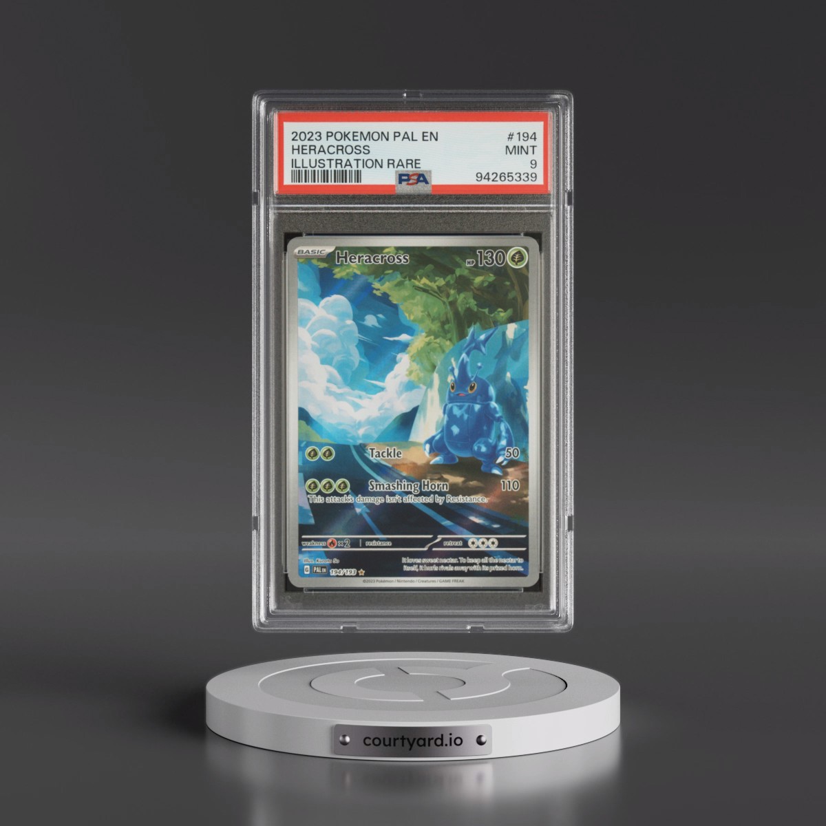 2023 Pokémon Pal EN-Paldea Evolved Heracross - Illustration Rare #194 PSA 9