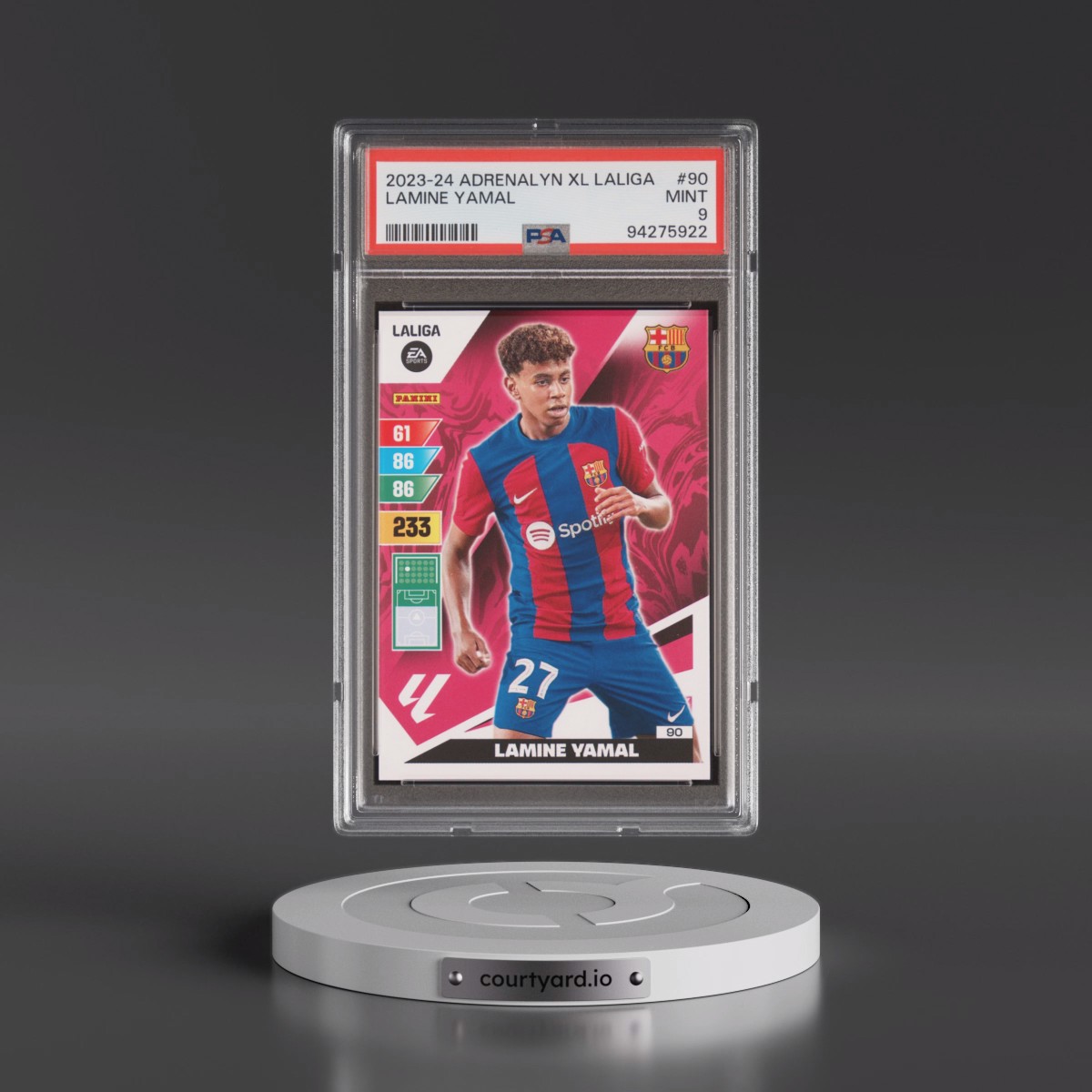 2023 Panini Adrenalyn XL Laliga #90 Lamine Yamal (PSA 9 MINT)