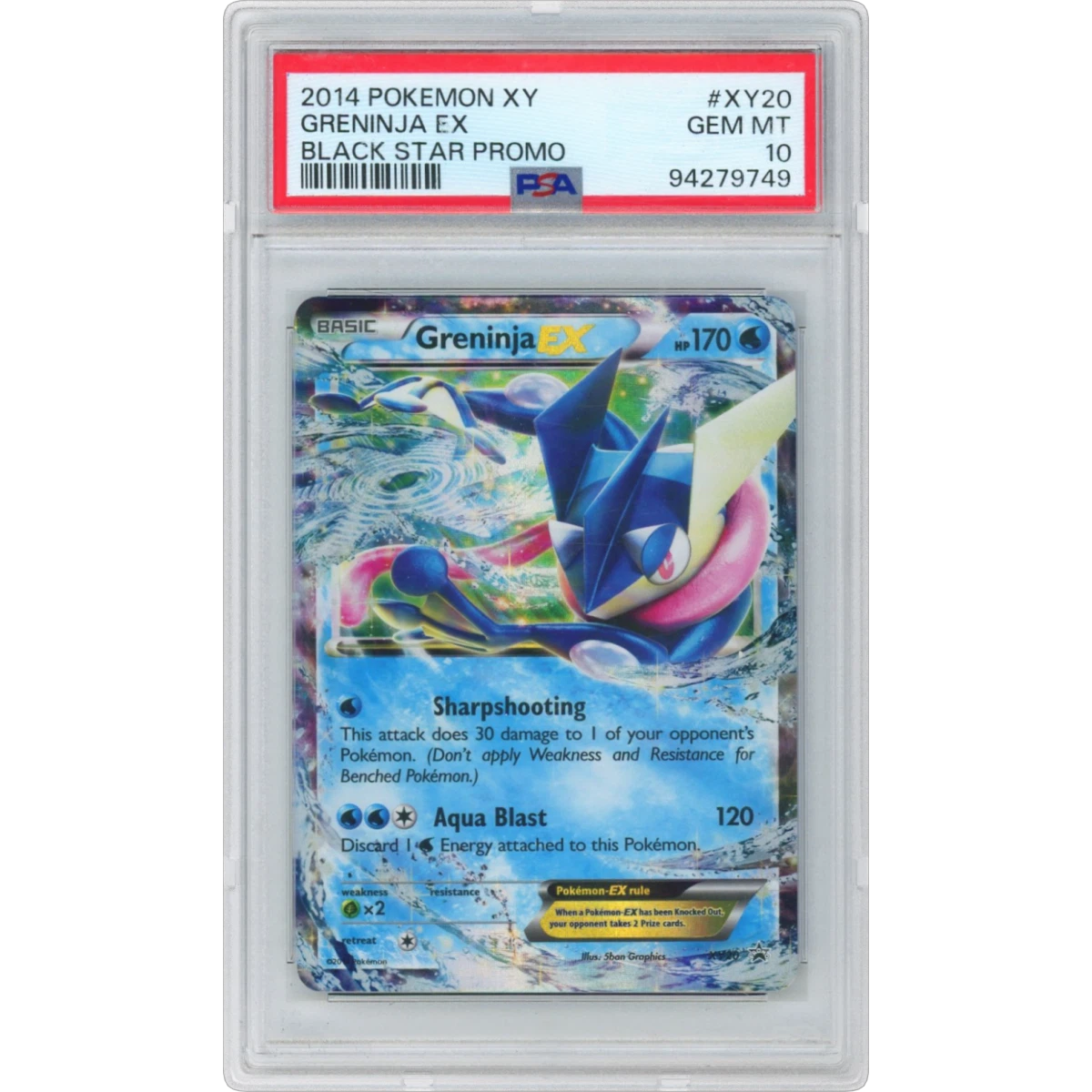 2014 Pokémon XY Black Star Promo #XY20 Greninja EX - Holo (PSA 10 GEM MINT)