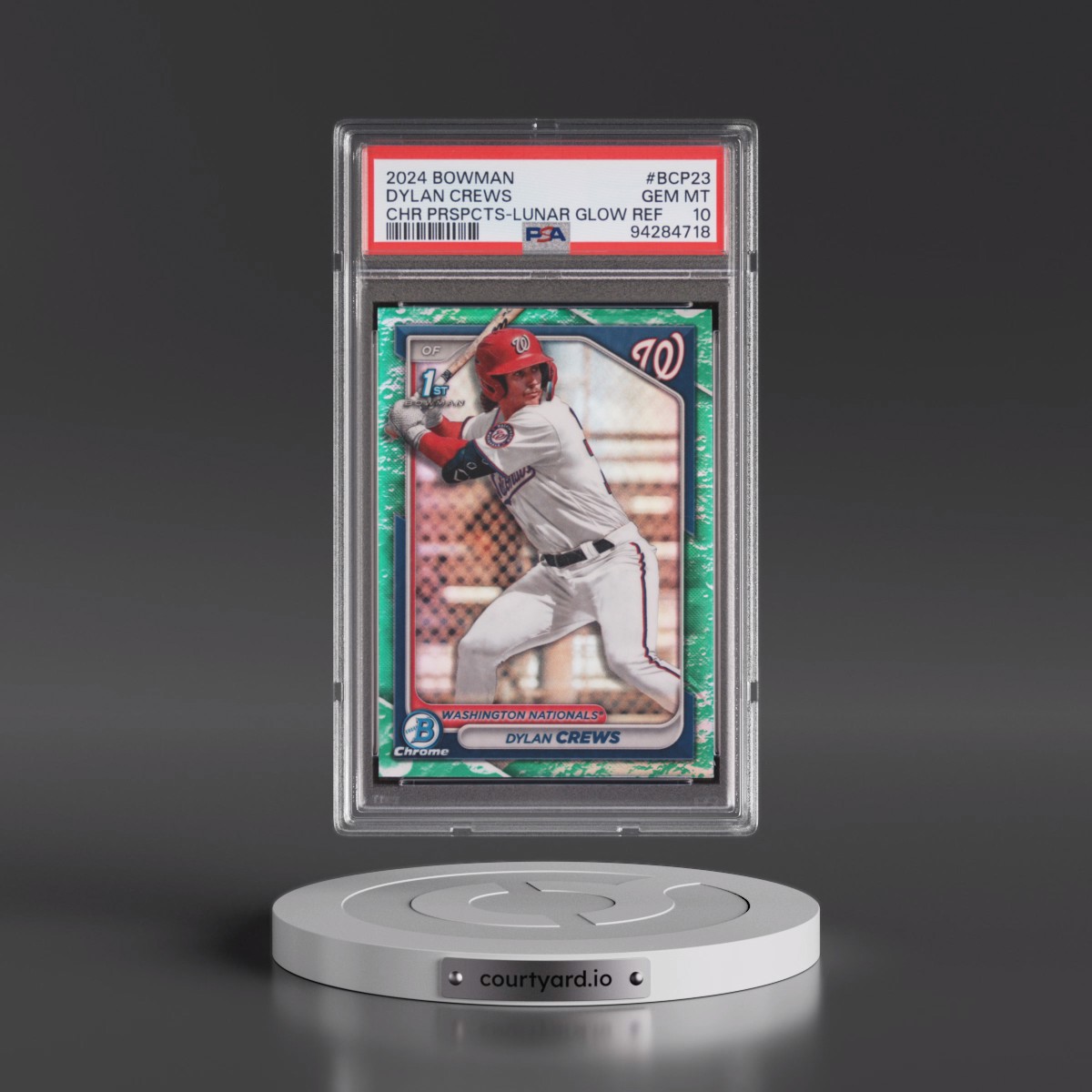 2024 Bowman Chrome Prospects #BCP23 Dylan Crews - Lunar Glow Refractor (PSA 10 GEM MINT)