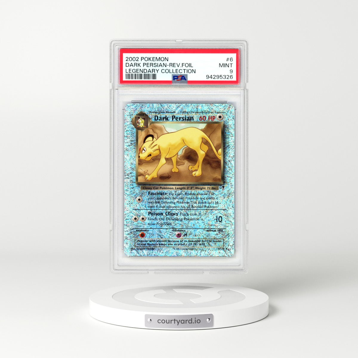 2002 Legendary Collection #6 Dark Persian (PSA 9 MINT)