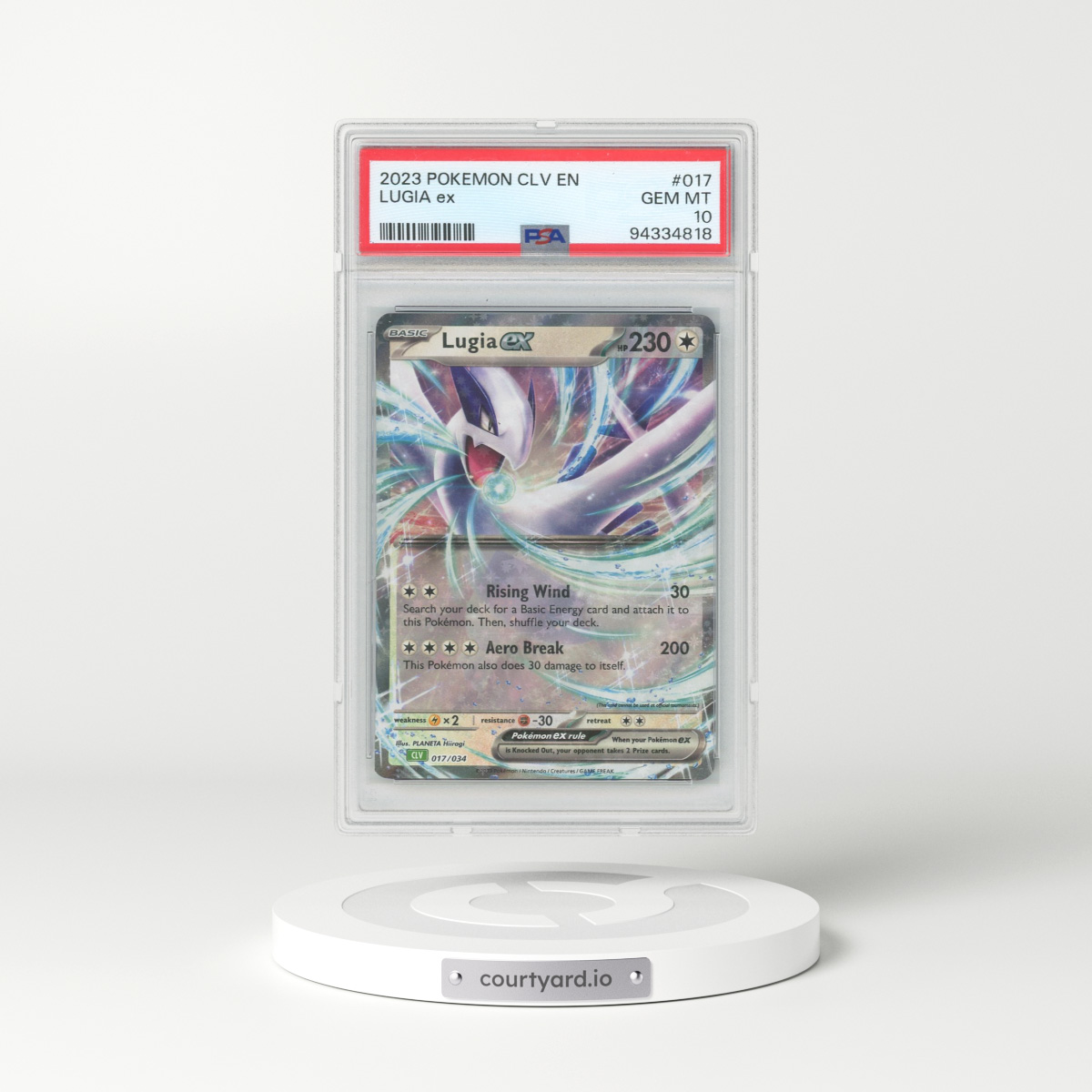 2023 Trading Card Game Classic - CLV, CLC, CLB #017 Lugia ex - Holo Venusaur & Lugia ex Deck - CLV (PSA 10 GEM MINT)