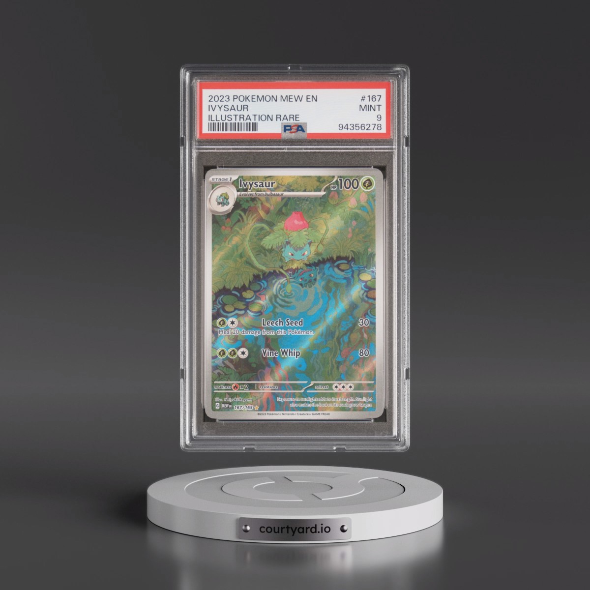 2023 Pokémon Mew EN-151 #167 Ivysaur - Illustration Rare (PSA 9 MINT)