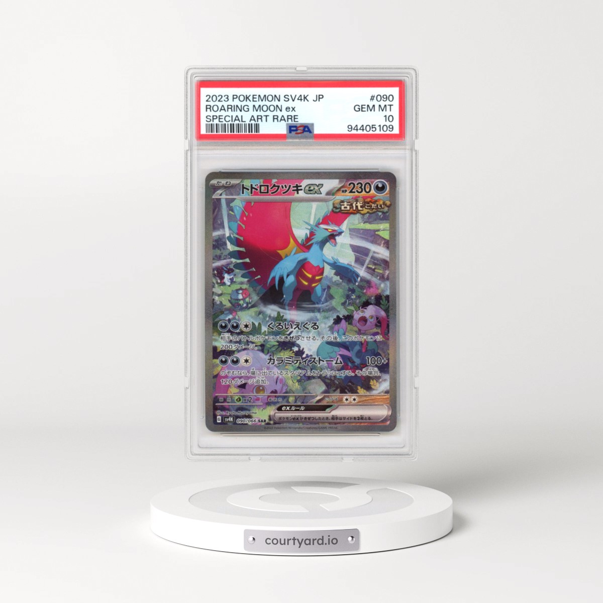 2023 Pokémon Sv4k-Ancient Roar #090 Roaring Moon EX - Holo Special Art Rare (PSA 10 GEM MINT)
