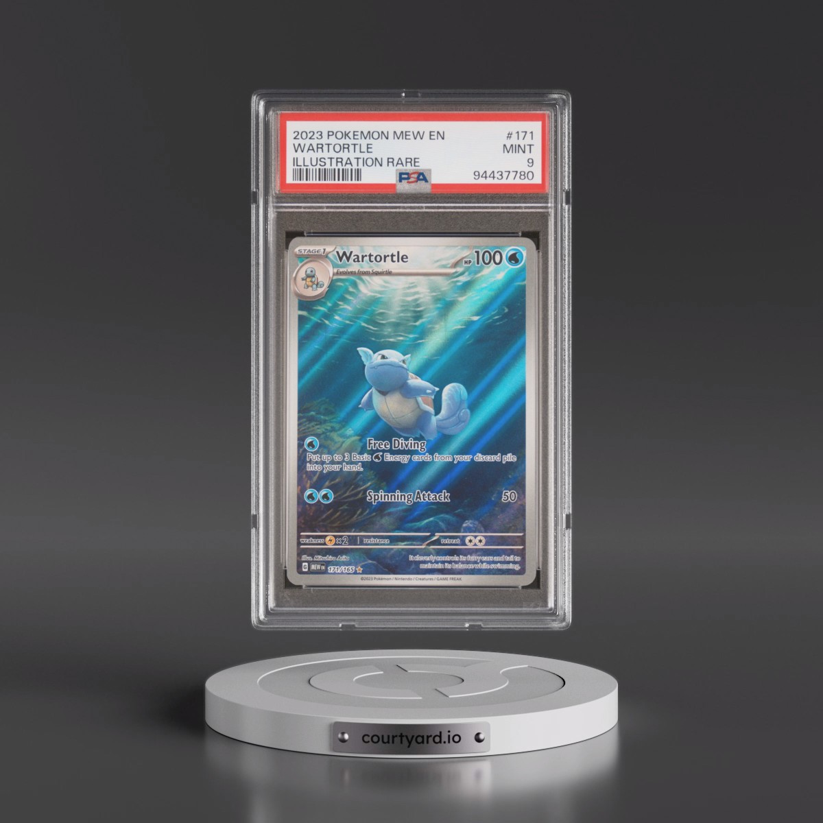 2023 Pokémon Mew EN-151 #171 Wartortle - Illustration Rare (PSA 9 MINT)