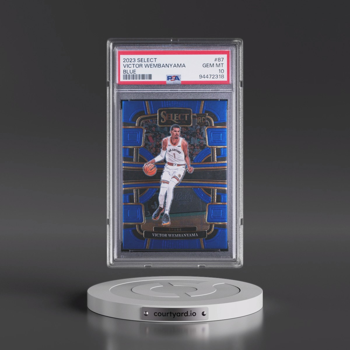 2023 Panini Select #87 Victor Wembanyama - Blue (PSA 10 GEM MINT)