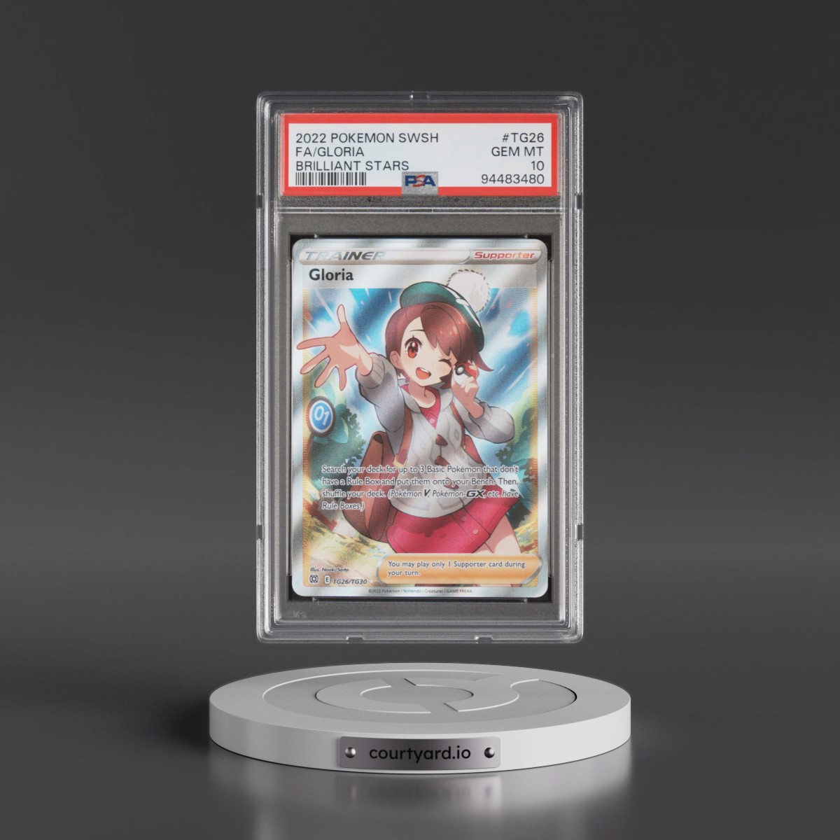 2022 Pokémon Sword & Shield Brilliant Stars #TG26 Gloria - Full Art (PSA 10 GEM MINT)