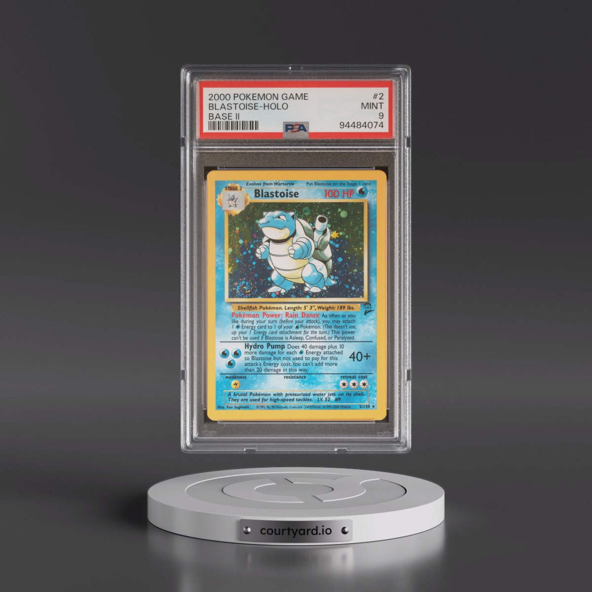 2000 Pokémon Game Base II #2 Blastoise - Holo (PSA 9 MINT)
