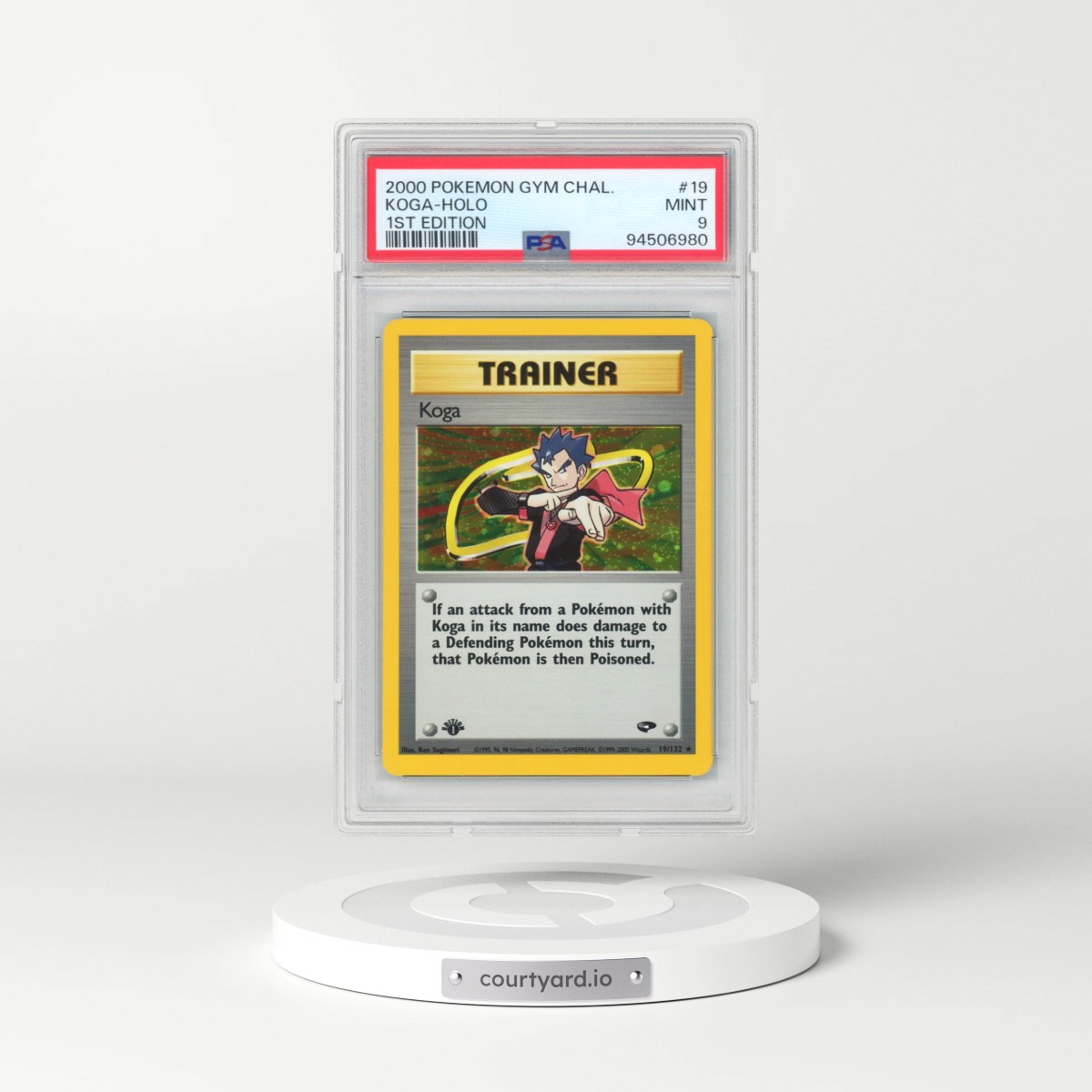 2000 Pokémon Gym Challenge #19 Koga - 1st Edition Holo (PSA 9 MINT)