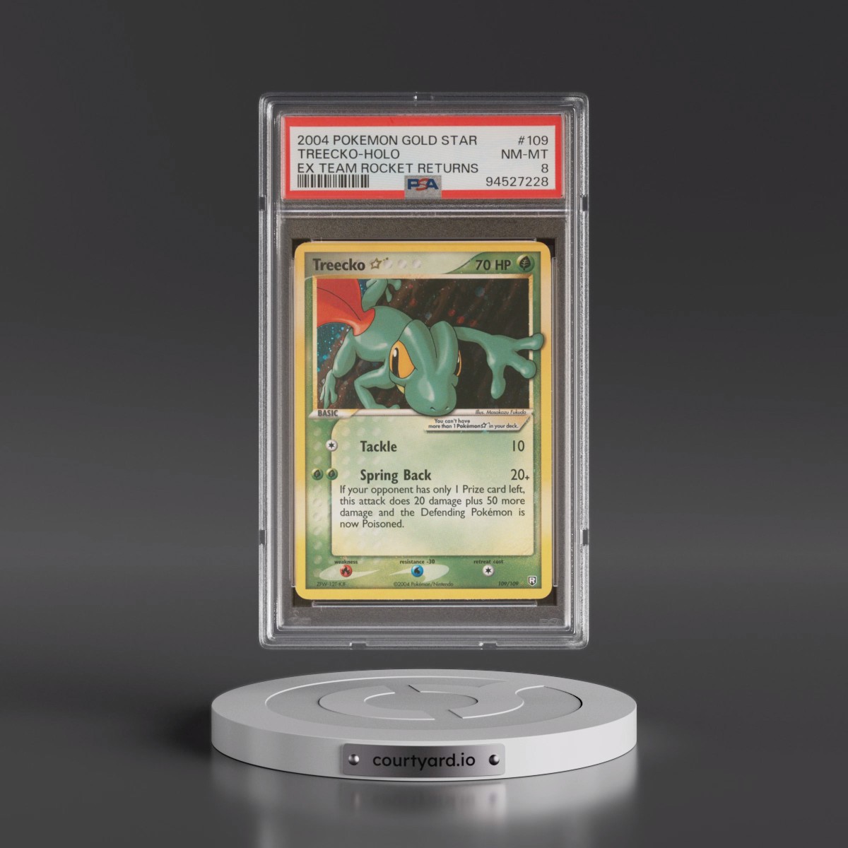 2004 Pokémon EX Team Rocket Returns #109 Treecko - Holo Gold Star (PSA 8 NM-MT)