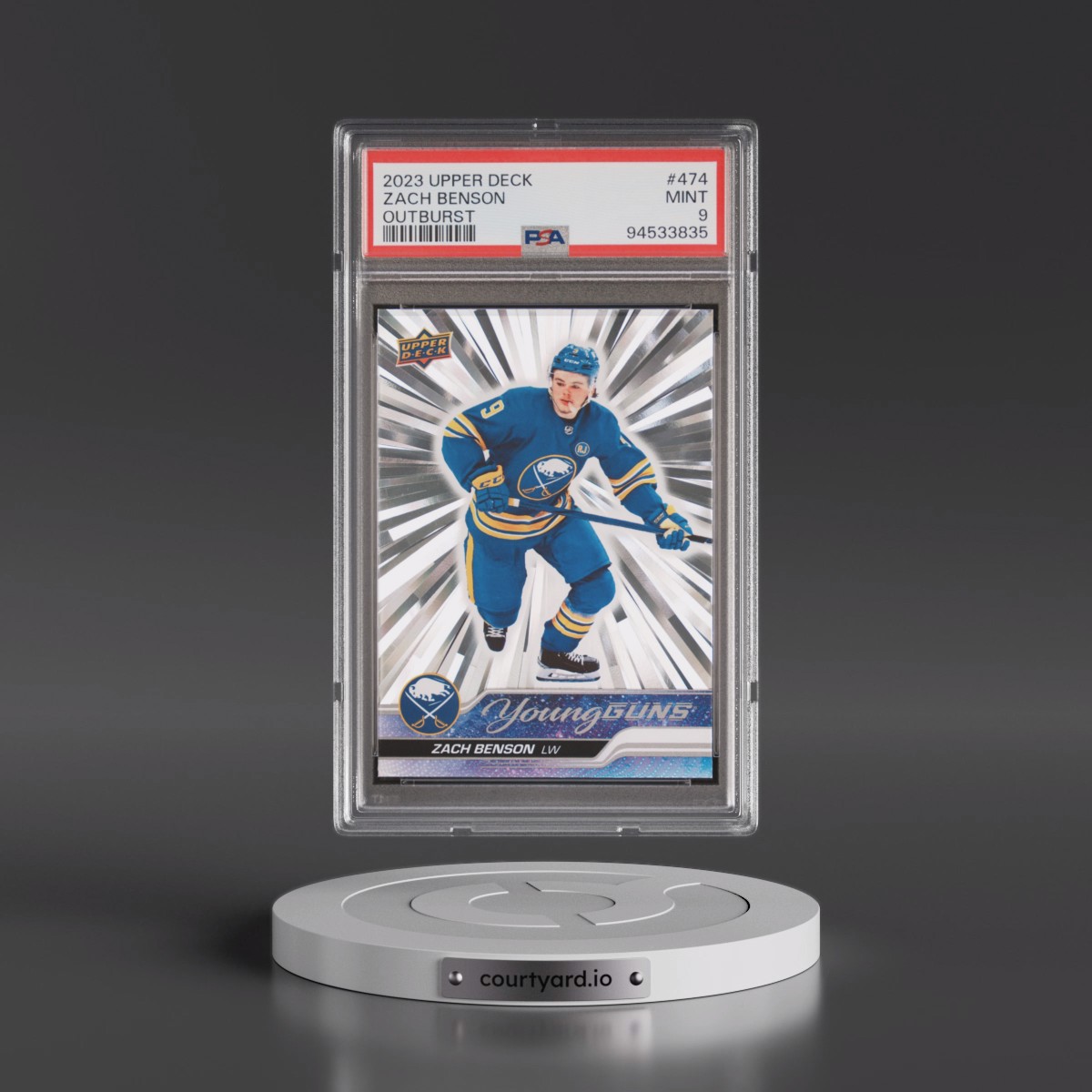 2023 Upper Deck Zach Benson - Outburst #474 PSA 9