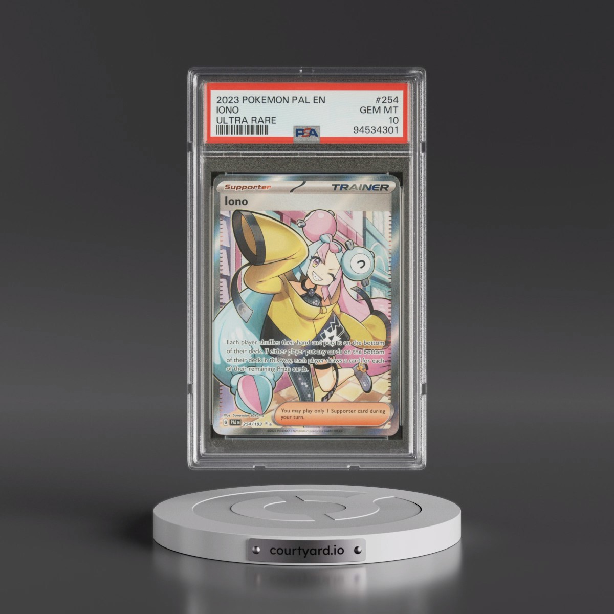 2023 Pokémon Pal EN-Paldea Evolved #254 Iono - Ultra Rare (PSA 10 GEM MINT)
