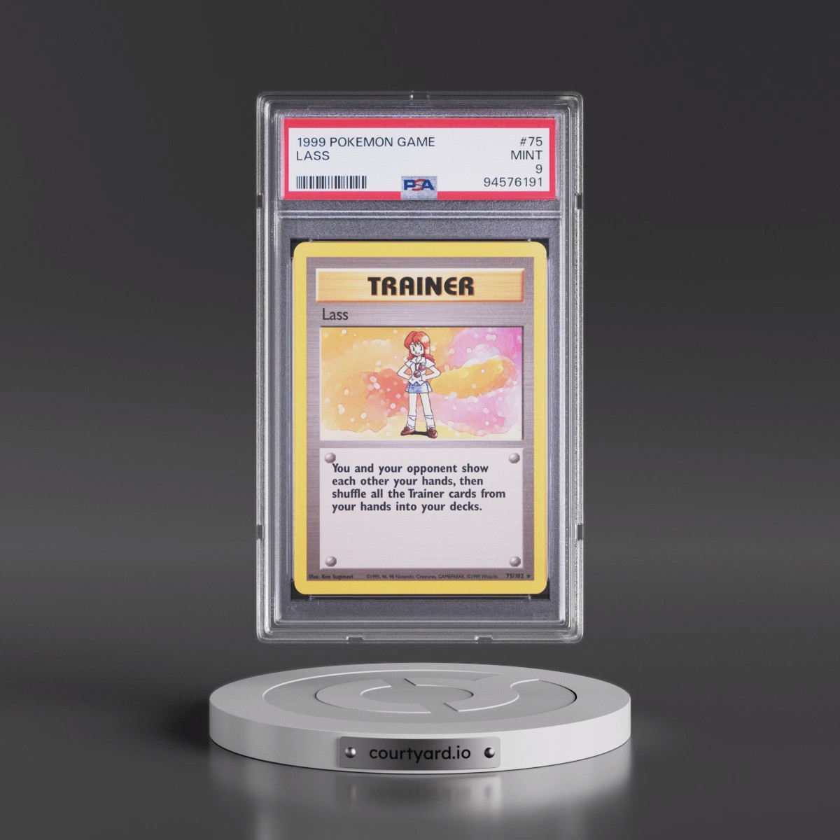 1999 Pokémon Game #75 Lass (PSA 9 MINT)