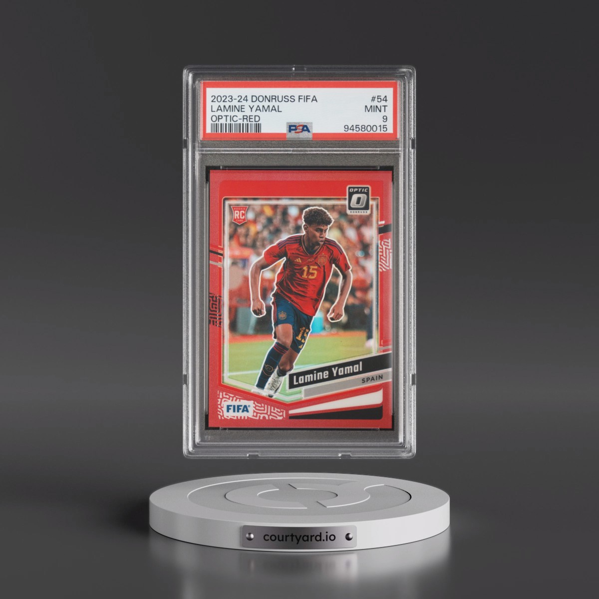 2023 Panini Donruss FIFA Lamine Yamal - Optic-Red #54 PSA 9