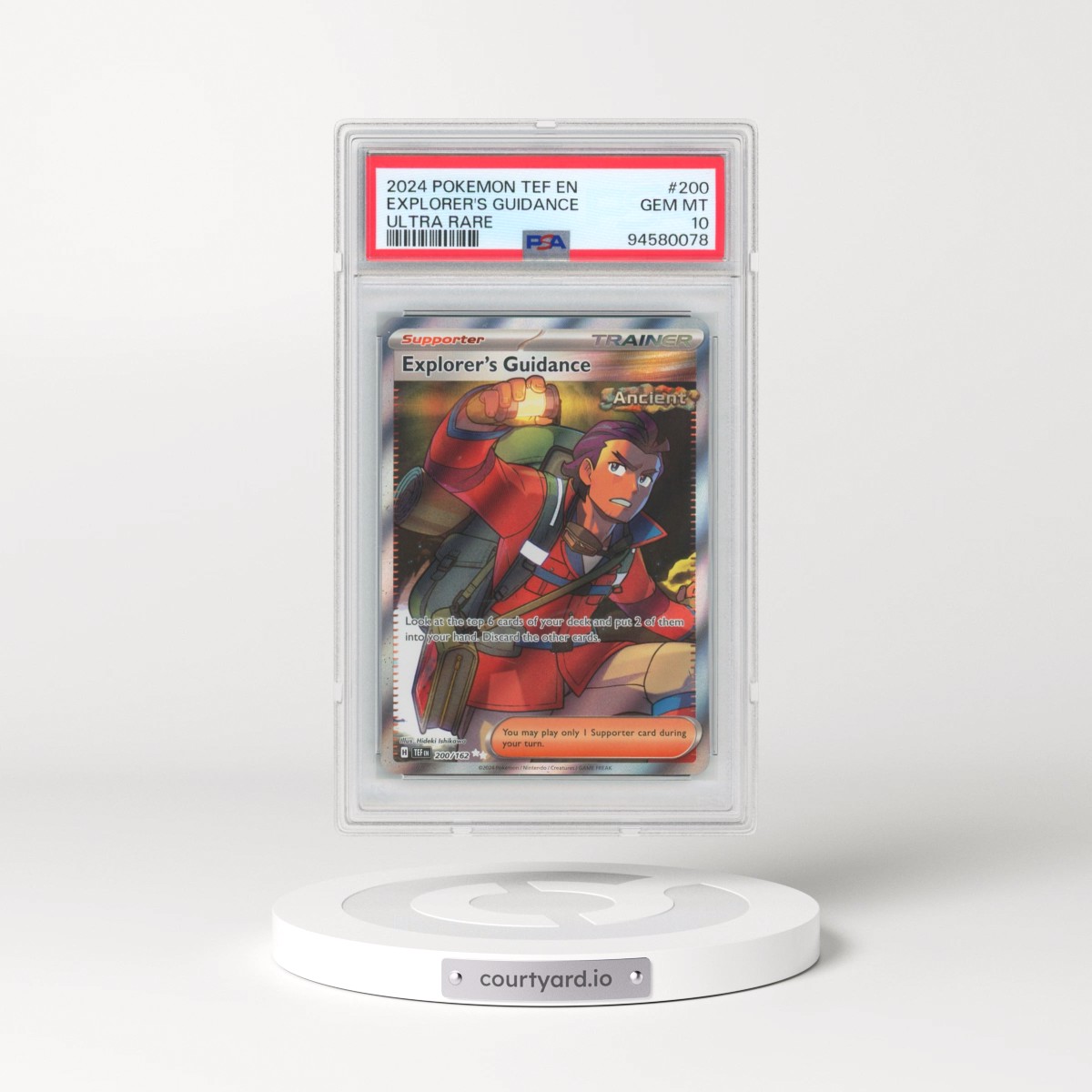 2024 Pokémon Tef EN-Temporal Forces #200 Explorer's Guidance - Ultra Rare (PSA 10 GEM MINT)