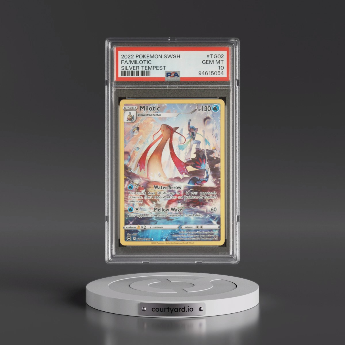 2022 Pokémon Sword & Shield Silver Tempest #TG02 Milotic - Full Art (PSA 10 GEM MINT)