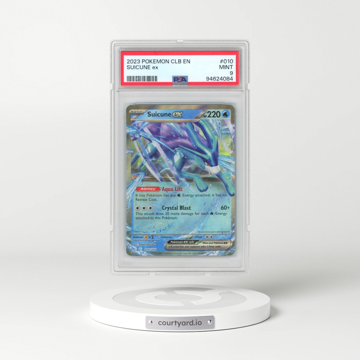 2023 Pokémon Clb-Trading Card Game Classic Blastoise & Suicune EX Deck #010 Suicune EX - Holo (PSA 9 MINT)